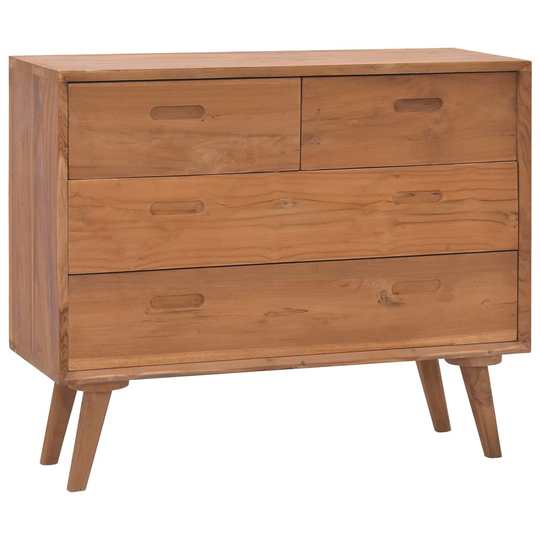 vidaXL Byrå 90x35x75 cm massiv teak