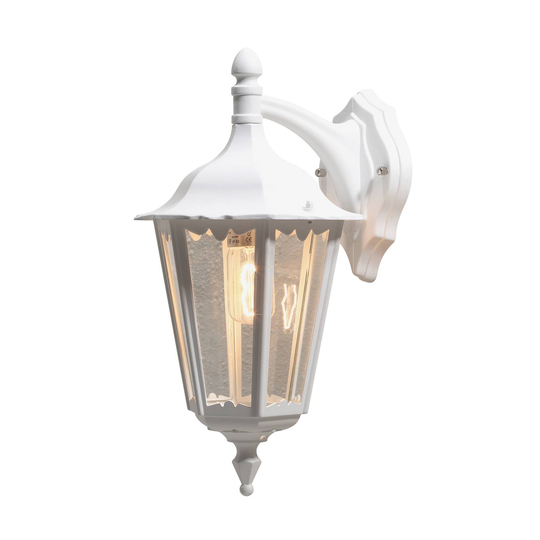 Utomhusvägglampa Firenze, hängande, 48 cm, vit