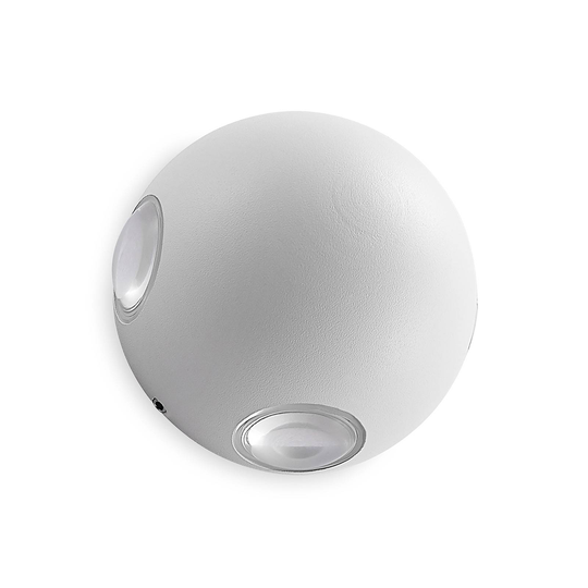 Lindby Esmani LED-vägglampa rund 4 lampor, vit