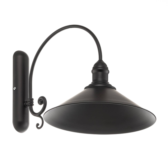 Vägglampa Elmo, svartlackerad