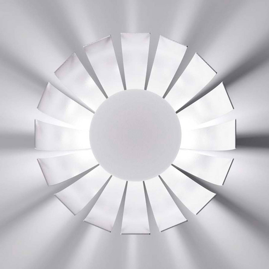 Vit LED-designertaklampa Loto, 27 cm