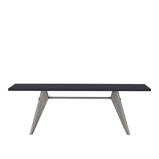EM Table0, Base Prouvé Metal Brut, Laminate, Asphalt