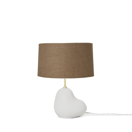 Ferm Living Hebe Bordslampa Liten Vit M. Brun Skugga