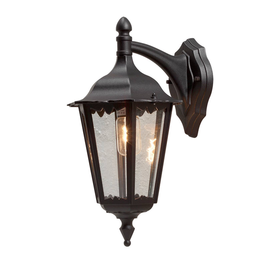 Utomhusvägglampa Firenze, hängande, 48 cm, svart