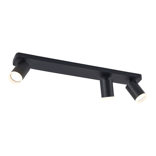 Arcchio Efilius takspotlight, svart, 3 lampor