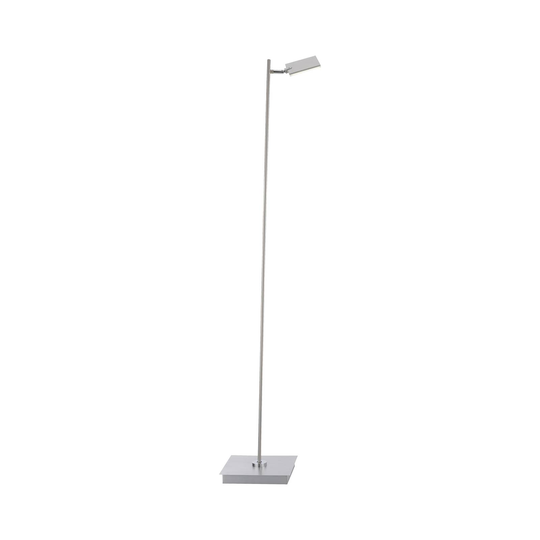 PURE Mira LED-golvlampa, fjärrkontroll, aluminium