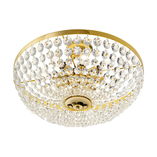 Taklampa Valerie, guld, Ø 50 cm