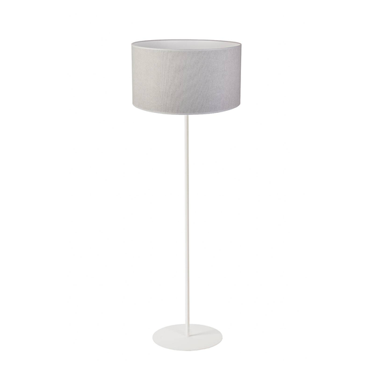 Golvlampa Pastell Roller med textilskärm i grått