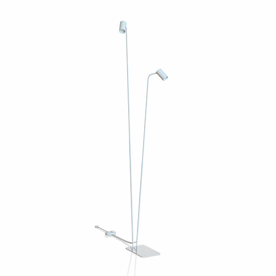 Golvlampa Mono II, 2 lampor, vit