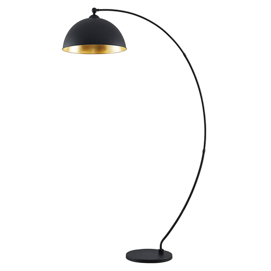 ELC Darona böjd golvlampa i svart och guld
