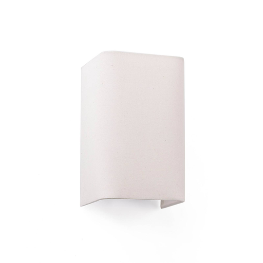 Vägglampa Cotton, kantig, 20 x 12 cm, beige