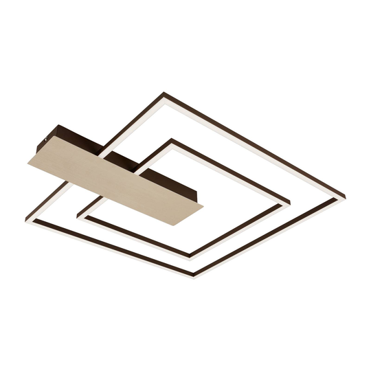 LED-taklampa Nico Duo 3 000 K kantig guld