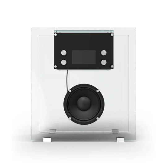 Radio in cristallo, knobs in satin stainless steel