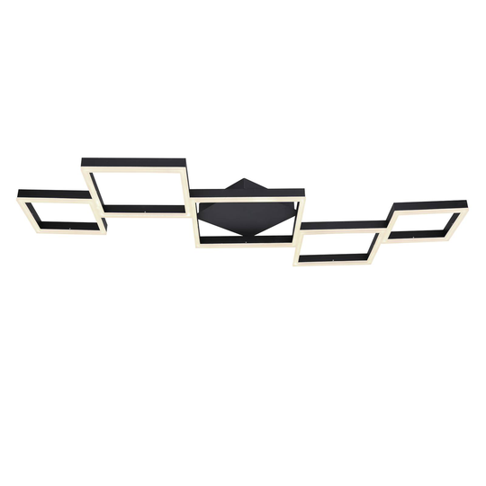 LED-taklampa Kurio, 5 lampor, svart, CTT