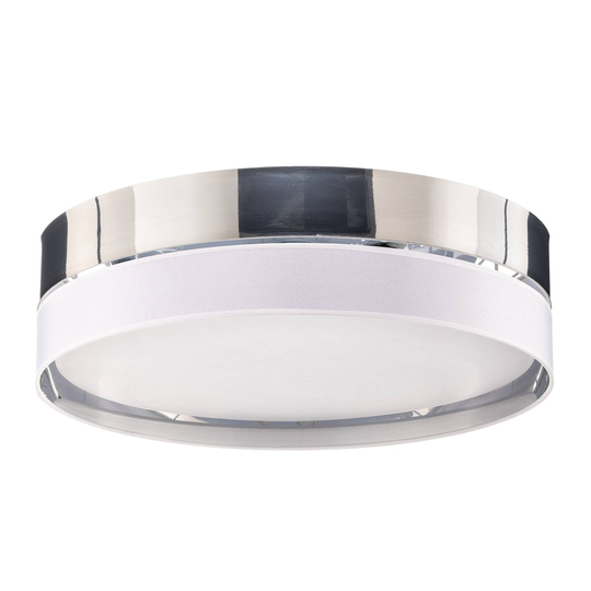 Taklampa Hilton, vit/silver, Ø 60 cm