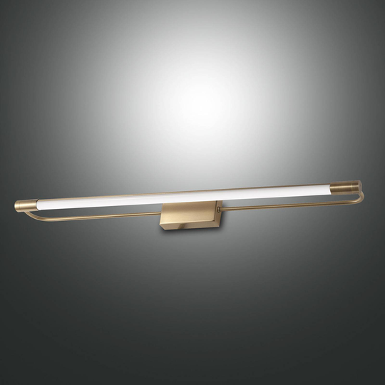 LED-vägglampa Rapallo, mässing, IP44, 80 cm