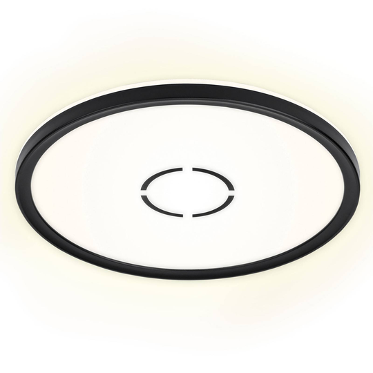LED-taklampa Free, Ø 29 cm, svart