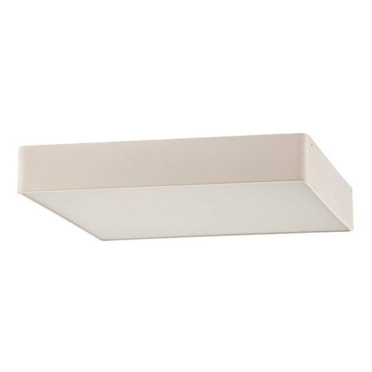 Taklampa Oro av stål och glas, vit, 45 cm