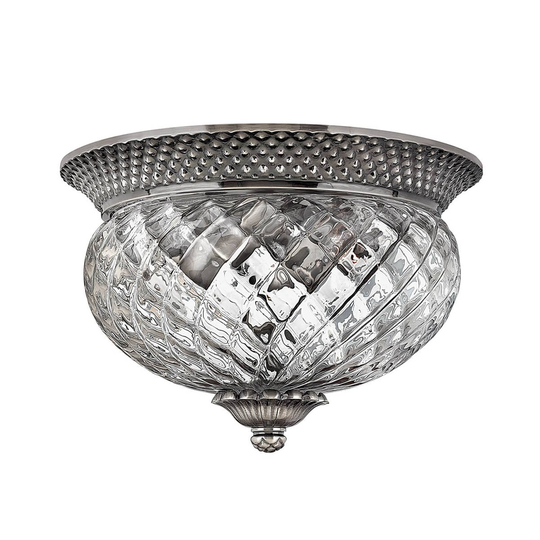Taklampa Plantation nickel antikt, 30,5cm