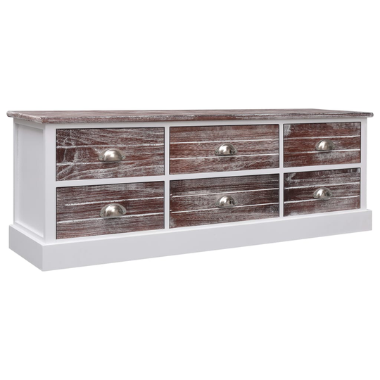 vidaXL Hallbänk brun 115x30x40 cm trä