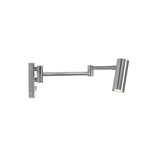 Vägglampa PUCK Kabel Krom Utvikbar arm, Örsjö belysning