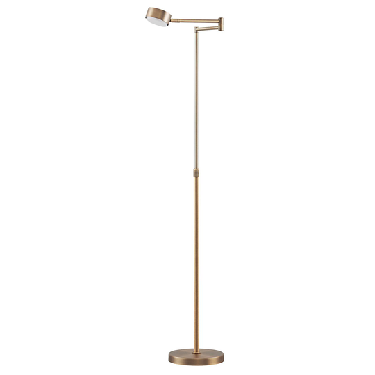 Lindby Kaylou LED-golvlampa, justerbar, brons