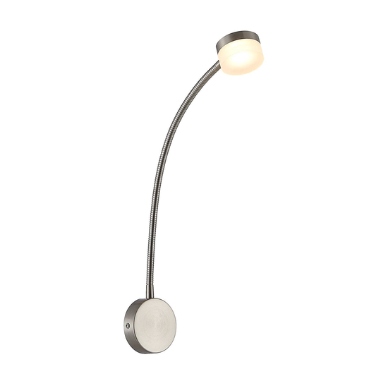 Lindby Gentjana LED-vägglampa, satinerad nickel