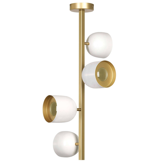 LED-taklampa Dome 4 lampor 73 cm vit