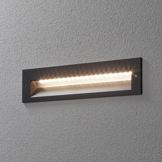 BEGA 33055 LED-vägginbyggnad 3 000 K grafit 32 cm