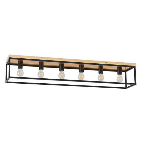 Lindby Miravi taklampa, guldfolie, 6 lampor