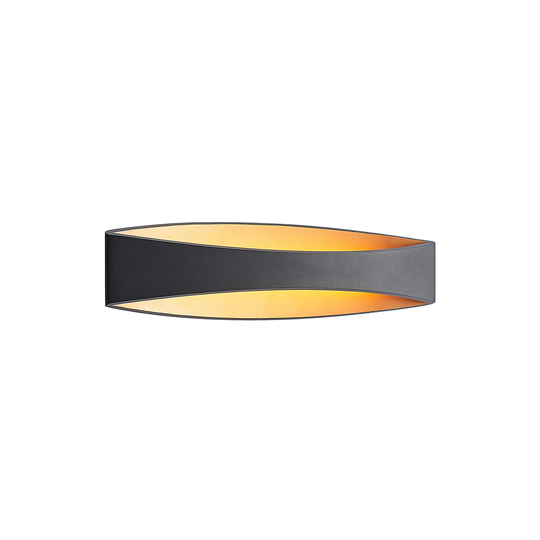 Arcchio Jelle LED-vägglampa, 43,5 cm, svart