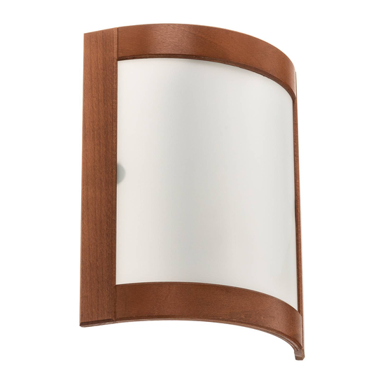 Vägglampa Zanna av trä, höjd 34 cm, rustisk