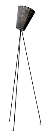 Oslo Wood Golvlampa Svart skärm