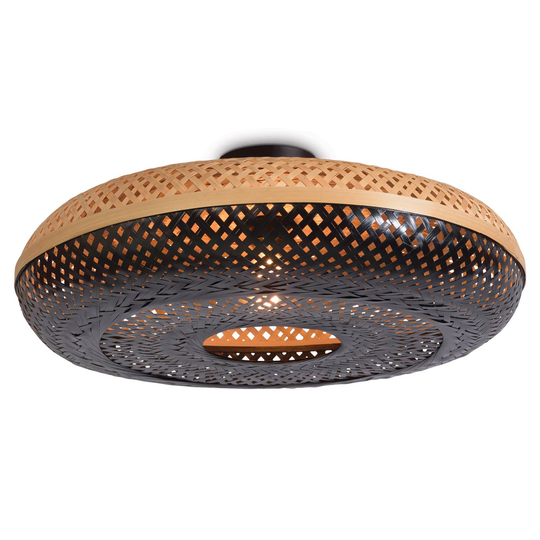GOOD & MOJO Palawan taklampa natur/svart Ø60 cm