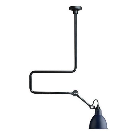 Lampe Gras N312 Taklampa Matt Svart & Blå