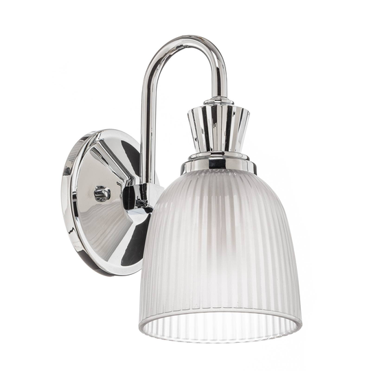 LED-badrumsvägglampa Cora med glasskärm, 1 lampa