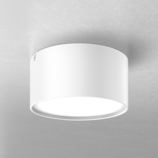 LED-taklampa Mine i vitt, Ø 12 cm