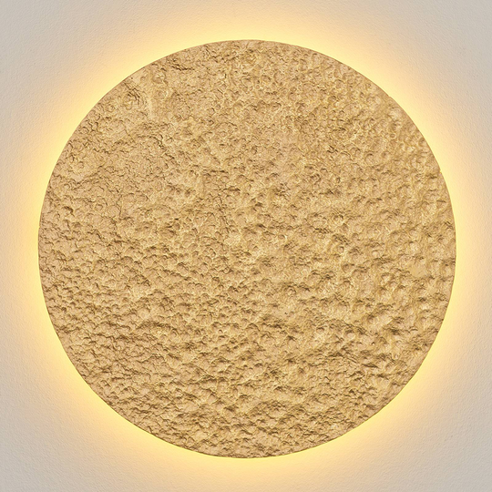 LED-vägglampa Meteor, Ø 55 cm, guld