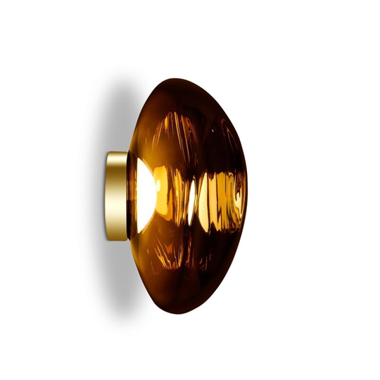Tom Dixon Melt Surface Vägg/Taklampa LED Guld Stor