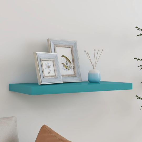 vidaXL Svävande vägghylla blå 60x23,5x3,8 cm MDF