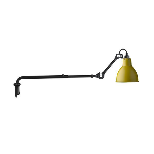 Lampe Gras N203 Vägglampa Matt Svart & Matt Gul