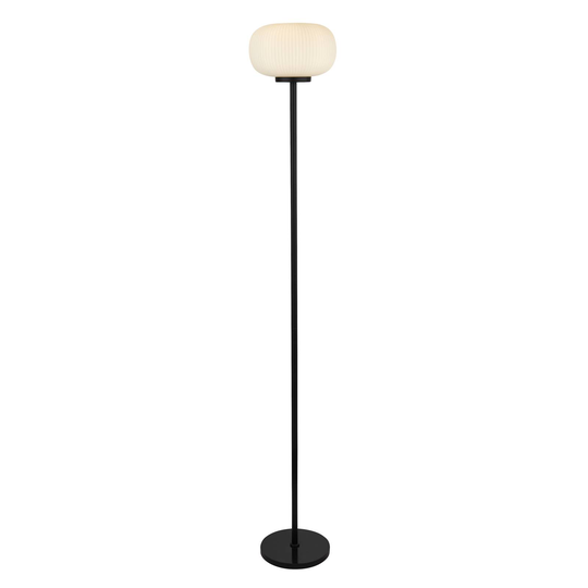 Golvlampa Lumina med glasskärm