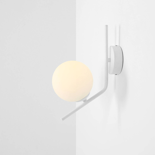 Vägglampa Dione, 1 lampa, vit