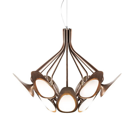 Bronsfärgad LED-taklampa Peacock