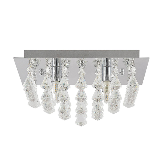 Lindby Rimedia taklampa, krom, 35 cm