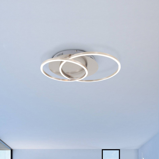 LED-taklampa Frames två ringar, roterbar