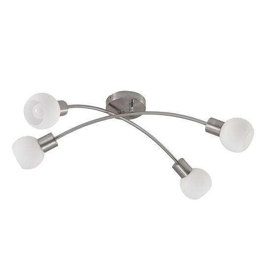 Lindby Lioma taklampa, 4 lampor, nickel