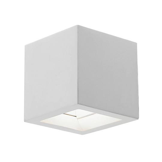 Lindby Quaso LED-vägglampa av vitt gips