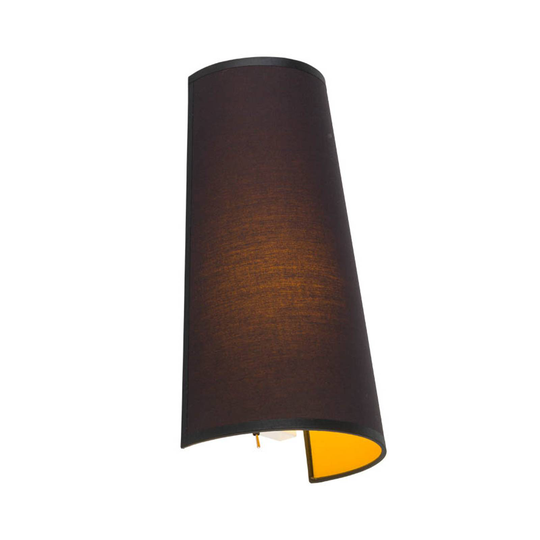 Vägglampa Faro, svart/guld