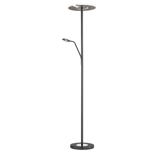 LED-uplight-golvlampa Dent, läslampa, CCT svart